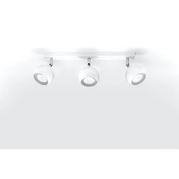 Modern LED-taklampa LOFT spotdesign - SOLLUX - OCULARE 3 - Vit - 3 GU10-lampor - 40W