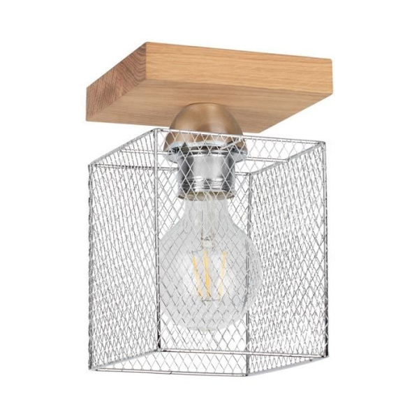 Loftslampe i olieret eg, 1 frontlys burdesign, NORMAN TRÆ Oiled eg