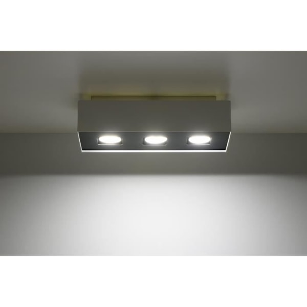 Loftslampe MONO 3 GU10 LED Spot Moderne Loft Design til soveværelse Stue Trapper Korridor - Hvid