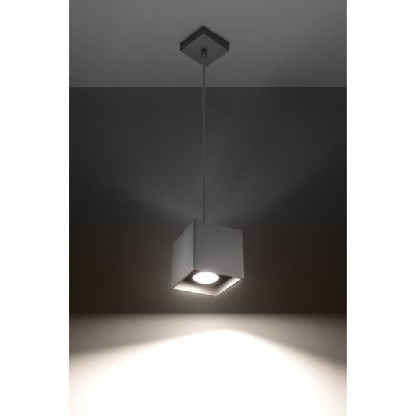 QUAD LED Pendellampa Modern Loft Design för Sovrum Vardagsrum Trappa Korridor - Grå