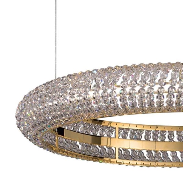 NOBILE 24 karat guld designer krystal pendel 1 pære Diameter: 60Cm