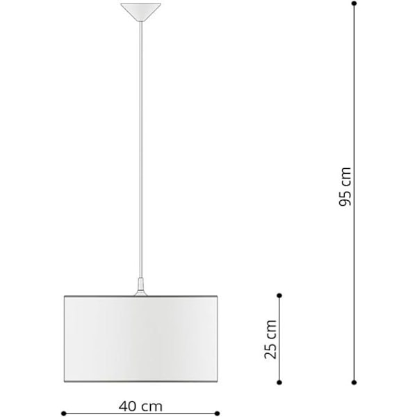 Pendel til børneværelse MIRACLES - LED lampe - E27, 1x max 15W LED - Flerfarvet - 40x40x95cm Flerfärgad 2