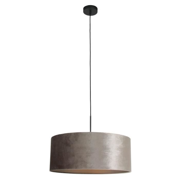 Sienna Sparkled Light Mattsvart cylindrisk taklampa, silverskärm