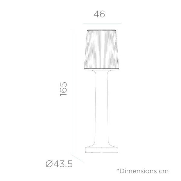 Genopladelig RGB LED gulvlampe 165cm - NEWGARDEN - MOOVERE - Udendørs - Batteri - Opal polyethylen 128 färger och vitt