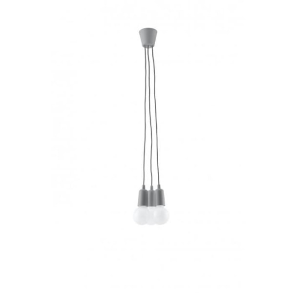 DIEGO 2 E27 LED Pendel Modern Loft BOHO Design - SOLLUX - Grå