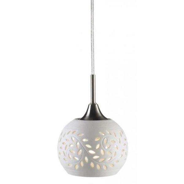 m a r k s l o j d LOHALS Pendel 1L 18cm Stål/vit - 7330024512825