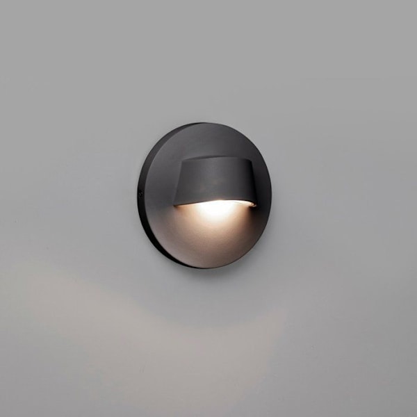 Trädgårdsvägglampa - FARO - Brow - LED - Mörkgrå - 3W GRÅ