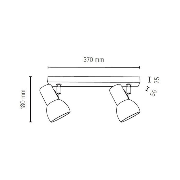Naturlig birk loftslampe, skandinavisk design 2 fatninger, SVENDA
