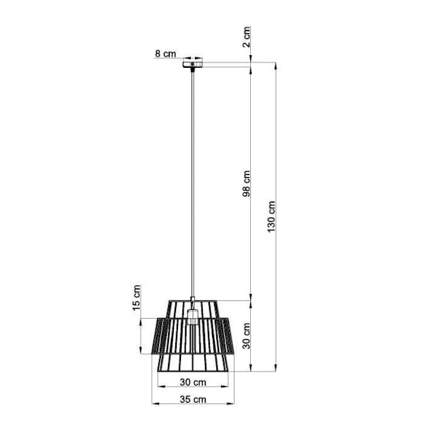 GATE E27 LED Pendellampa Modern Loft Boho Design Corridor - Svart