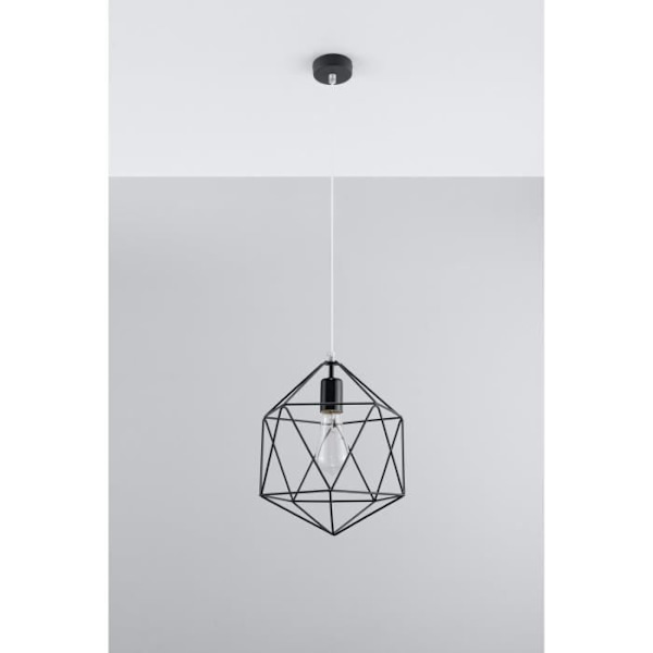 GASPARE Pendel - SOLLUX - Modern Industrial Loft - Sort - E27 LED - 60W