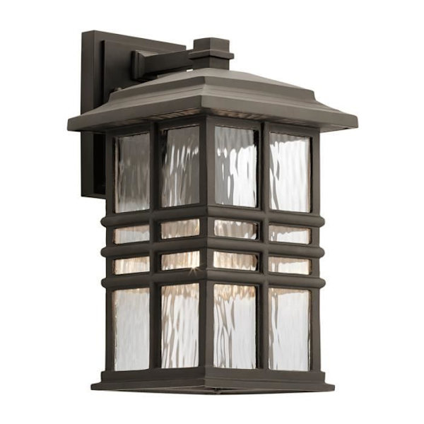 Elstead Beacon Square 1-Light Outdoor Wall Lantern, Antik Brons, IP44, E27