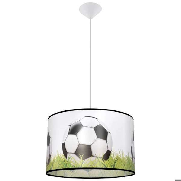Hængelampe - Sollux Lighting - Football C 40 - Hvid/Sort - 40x40x82 cm - LED vit svart
