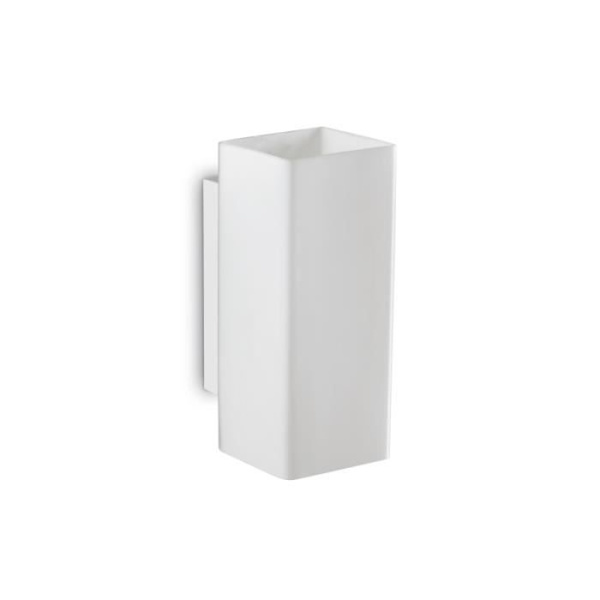 Væglampe - IDEAL LUX - PAUL AP2 SQUARE - Hvid eller sort metal - Blæst glas - 2 x 40W G9