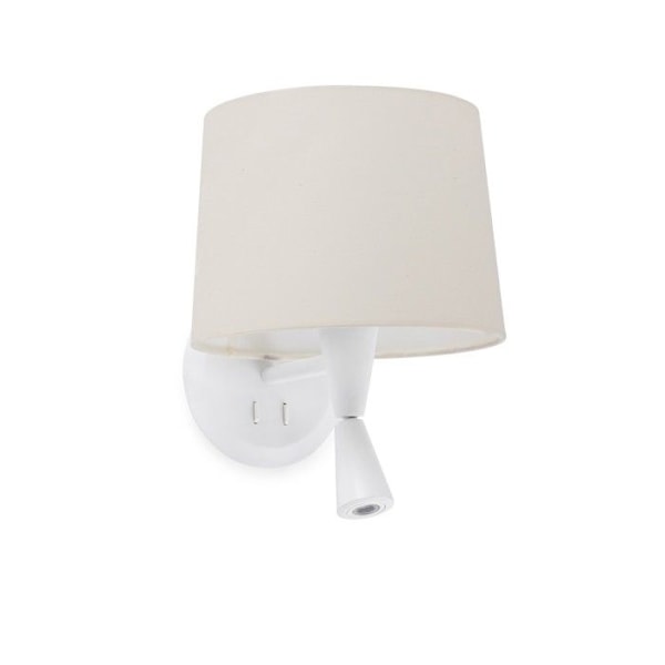 Vägglampa 1 + 1 designlampa Faro Conga Beige Steel 64308-02 Beige
