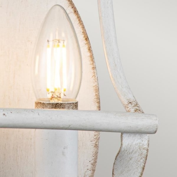 Væglampe - ELSTEAD LIGHTING - Bradbury - Antik hvid - Stål - E14 - 2 pærer