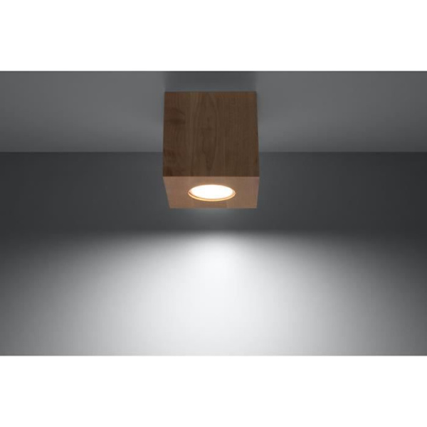 QUAD loftslysspot Moderne Boho Wood Design til soveværelse Stue Trapper Korridor - Naturligt træ