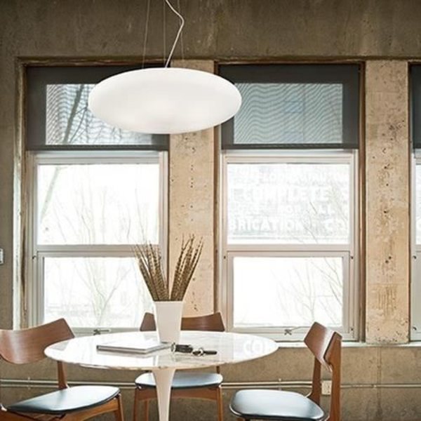 Ideal Lux Smarties Bianco SP5 D60, Matsal, Vardagsrum, Vit, IP20, Yta, Oval, Krom, Glas