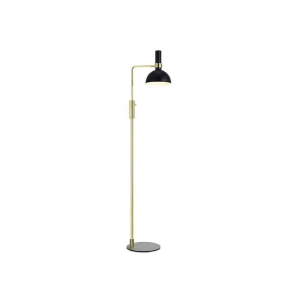 Tofarvet justerbar læselampe højde 146cm LARRY sort sort Sort, Guld