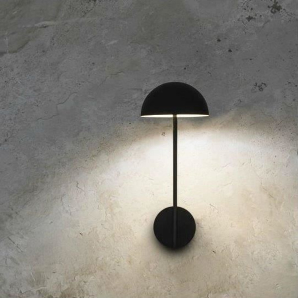 LED vägglampa - FARO - Ren - Svart metall - H 41cm - 6W 1150 lm - 3000K° BLANCO