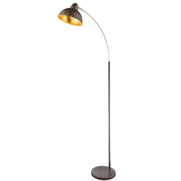 Designer rust og bladguld gulvlampe højde 155 cm ANITA