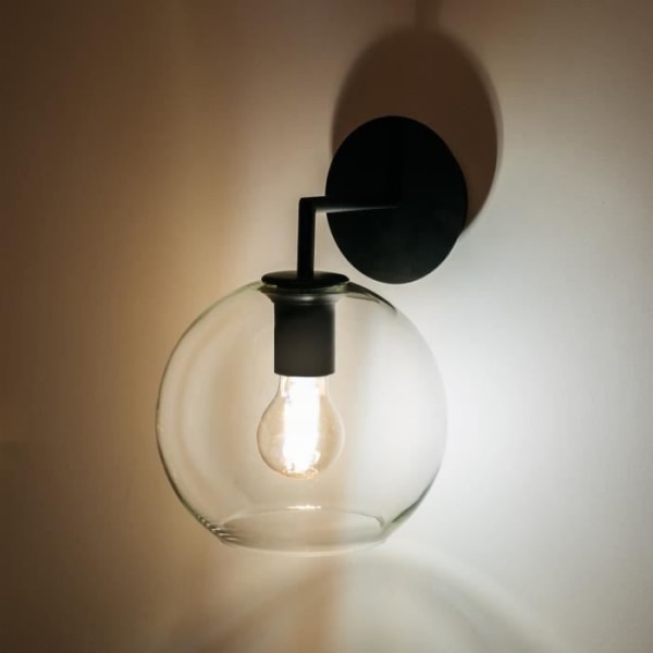 Væglampe BOGART - SULION - Metal og mundblæst glas - Hvid - E27 - 40W