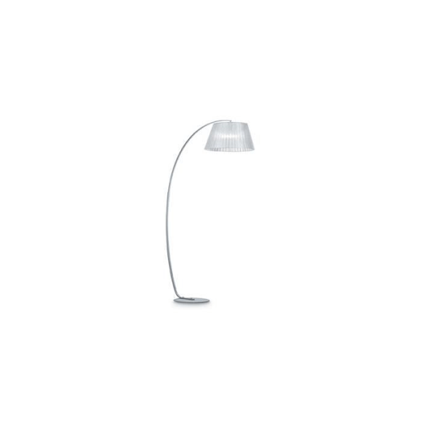 PAGODA Silver Gulvlampe 1 pære - IDEAL LUX - Moderne - Design - Grå - Metal - Stof - E27 Sølv