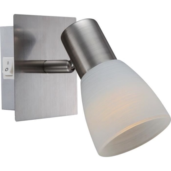 GLOBO LED spotlight mat nikkel L12 x l10 x h14,5 cm - Hvid Vitt och silver