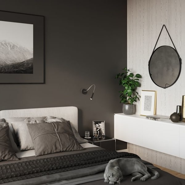 AXIL Vägglampa Modern Loft Design för Sovrum Vardagsrum Trappa Korridor - Svart