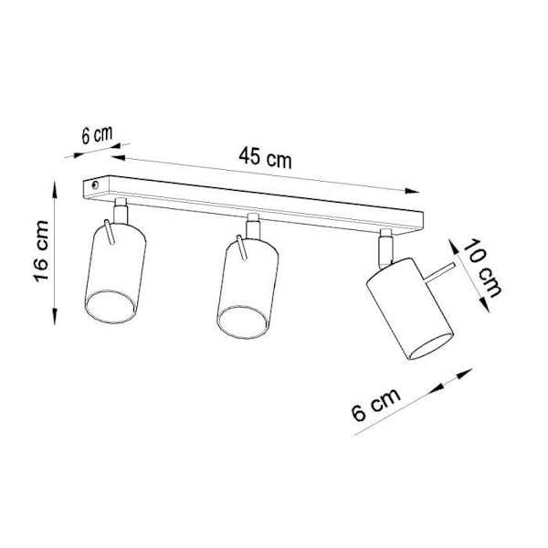 Ring Loftslys 3 LED Spot Moderne Loft Design til Soveværelse Stue Trapper Korridor - Hvid