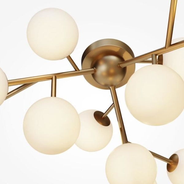 Maytoni Dallas 12-Light Gold Modern Globe Taklampa, Cognac Shade, G9