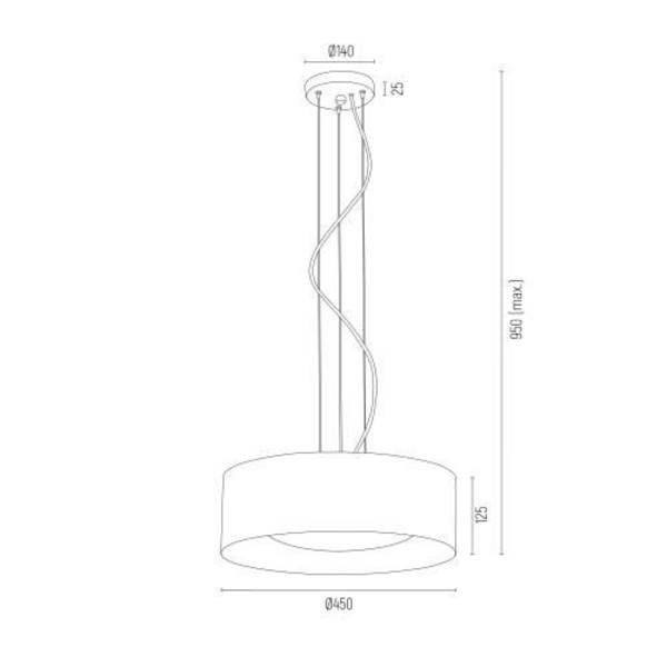 Argon MOHITO 3-lys cylindrisk nedhængt loftslampe - sort struktur udvendig, sølv indvendig