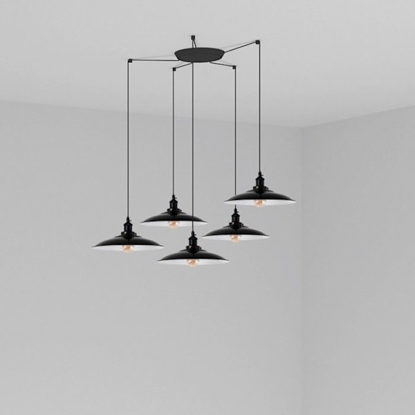 LANG Golvlampa svart 5L 62804-5L BLANCO