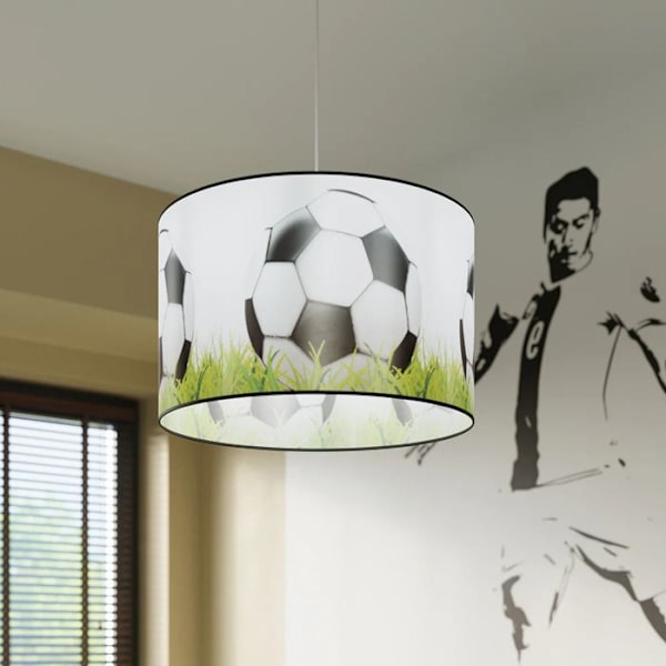 Hængelampe - Sollux Lighting - Football C 40 - Hvid/Sort - 40x40x82 cm - LED vit svart