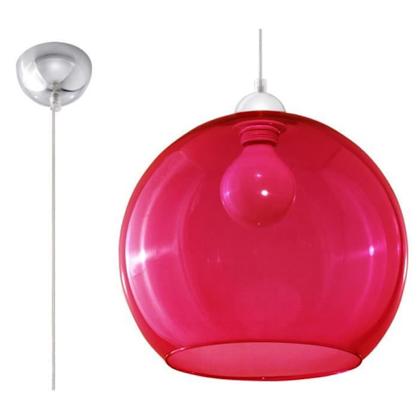 BALL E27 LED Pendellampa Modern Loft BOHO Vintage Design Corridor - Röd