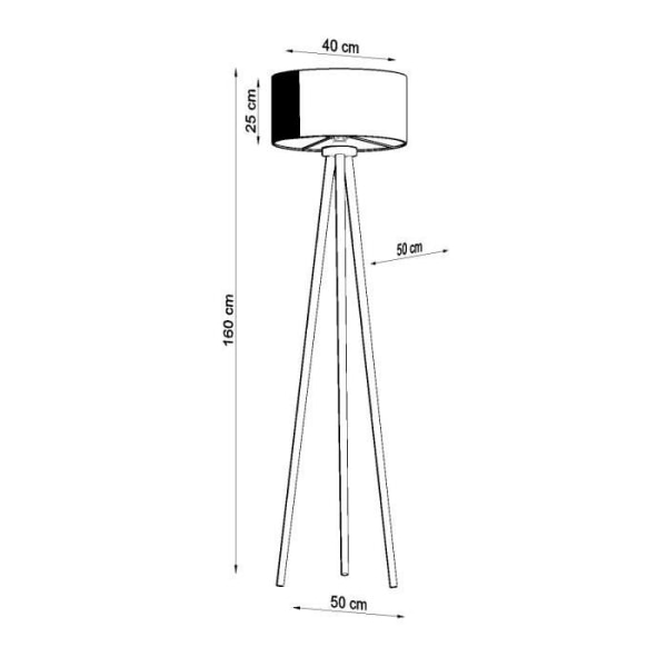 AUSTIN 2 E27 Boho gulvlampe Naturtræ SOLLUX