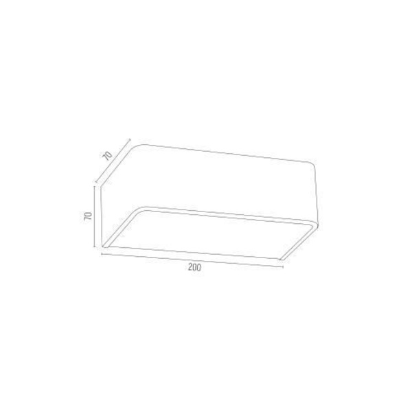 Indbygningslampe - Argon - RODAN - 20cm - Hvid Struktur - E27 - Moderne Design