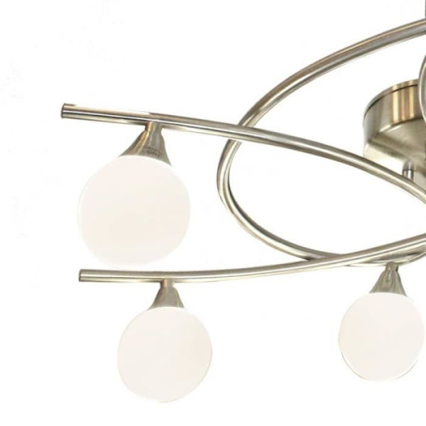 LOTTO 6-ljus taklampa satin nickel CR 046-2195-6-053