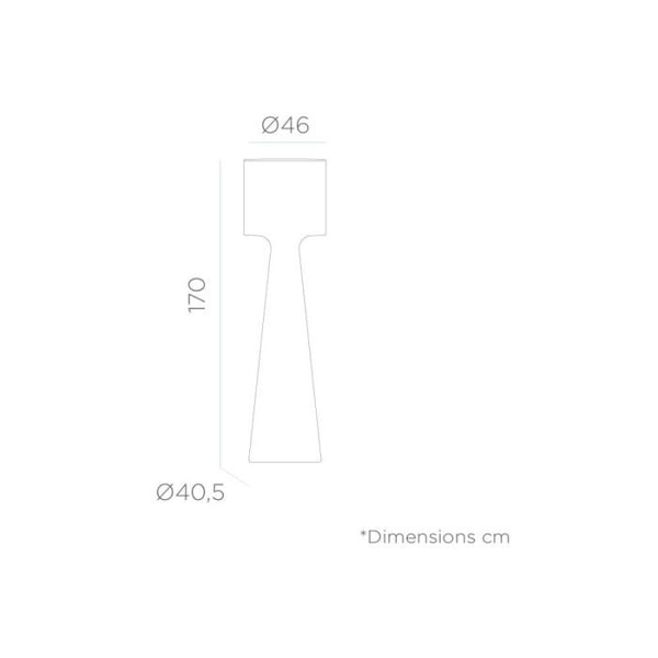 Udendørs gulvlampe - NEWGARDEN - MOOVERE 170cm - LED - Hvid - Polyethylen Vit
