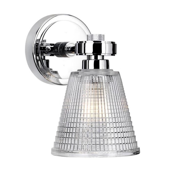 Vägglampa - Elstead - Gunnislake 1 - Polerat krom - Prismatic glas - Badrum Polerad krom