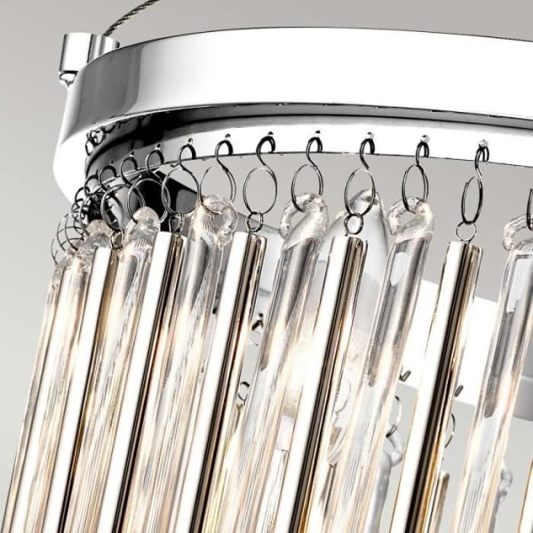 Plafonnier - ELSTEAD LIGHTING - Kichler Piper - Poleret Chrome - Stål og krystal - E14 3x60W