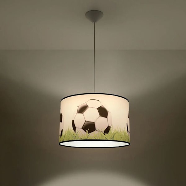 Hængelampe - Sollux Lighting - Football C 40 - Hvid/Sort - 40x40x82 cm - LED vit svart