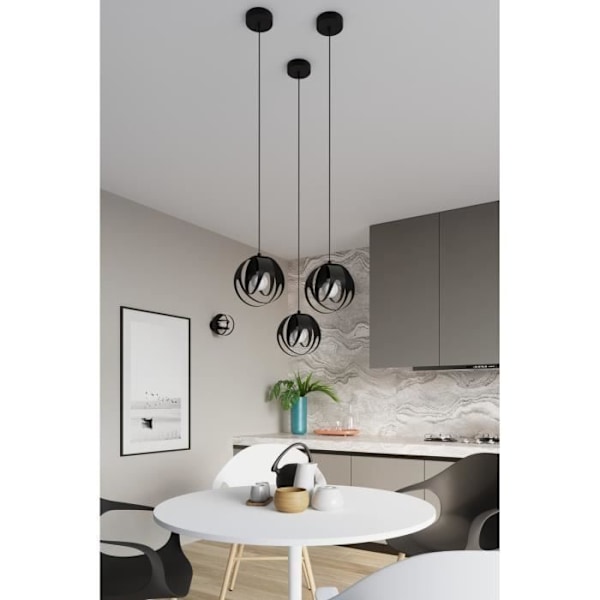 Sollux Lighting Tulos Sfärisk taklampa, svart, 1x E27