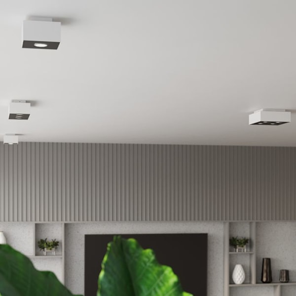 Loftslampe MONO 2 GU10 LED Spot Moderne Loft Design til soveværelse Stue Trapper Korridor - Hvid