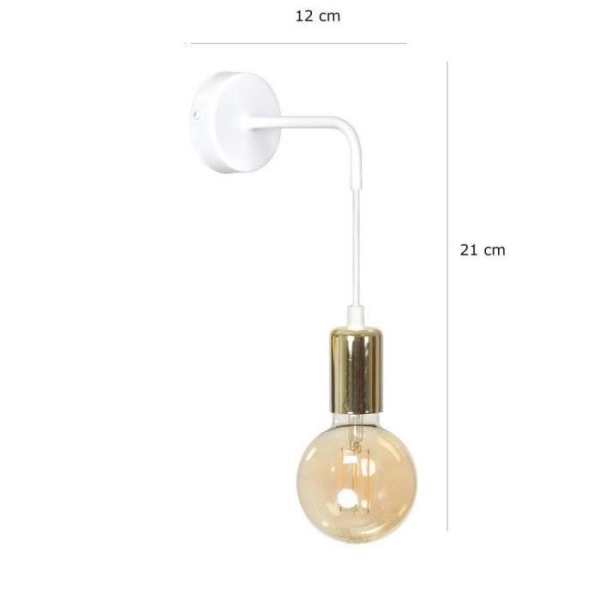 Emibig Vesio K1 Vit Vägglampa 1 Ljus Vit - 786-K1