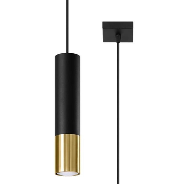 LOOPEZ 1 GU10 LED Pendel Modern Loft BOHO Design Korridor - Sort/Guld