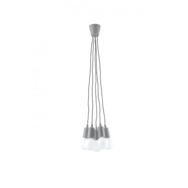DIEGO 3 E27 LED Pendel Modern Loft BOHO Design Corridor - Grå - SOLLUX