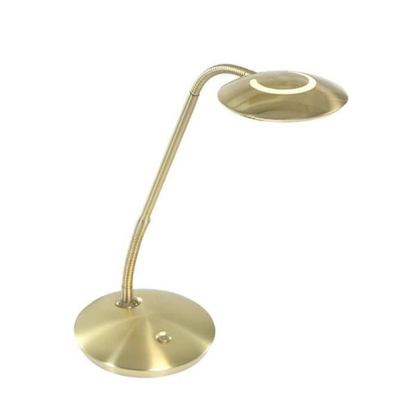 Sienna ZenithLed skrivebordslampe Børstet messing, mat plast