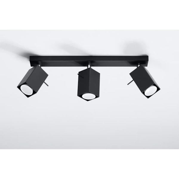 MERIDA 3 LED-taklampa - SOLLUX - Svart - 3 GU10-lampor - LOFT Modern Design