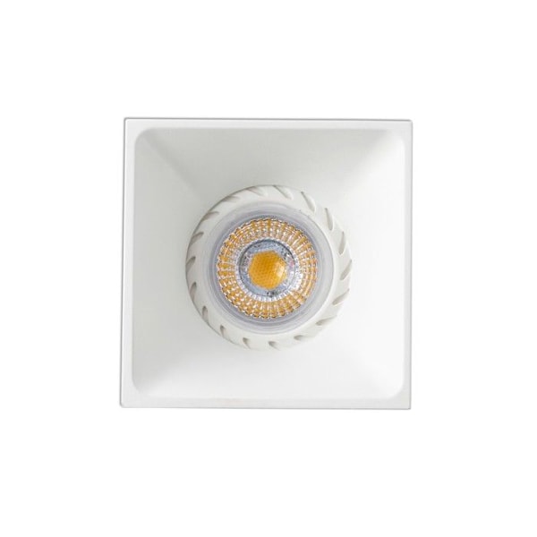 FARO Neon infälld spotlight - Vit - 1xGU10 - LxBxHxD: 75x75x45x0mm BLANCO