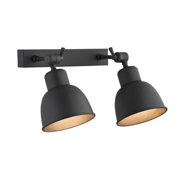 Argon EUFRAT Twin Dome Vägglampa Svart Struktur